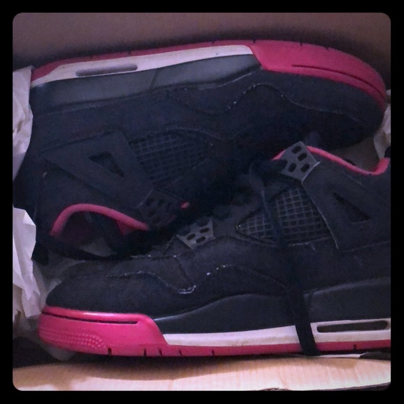 denim and pink jordans